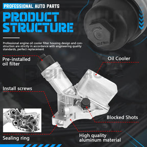 11428583895 Aluminium Engine Oil Cooler Filter Housing