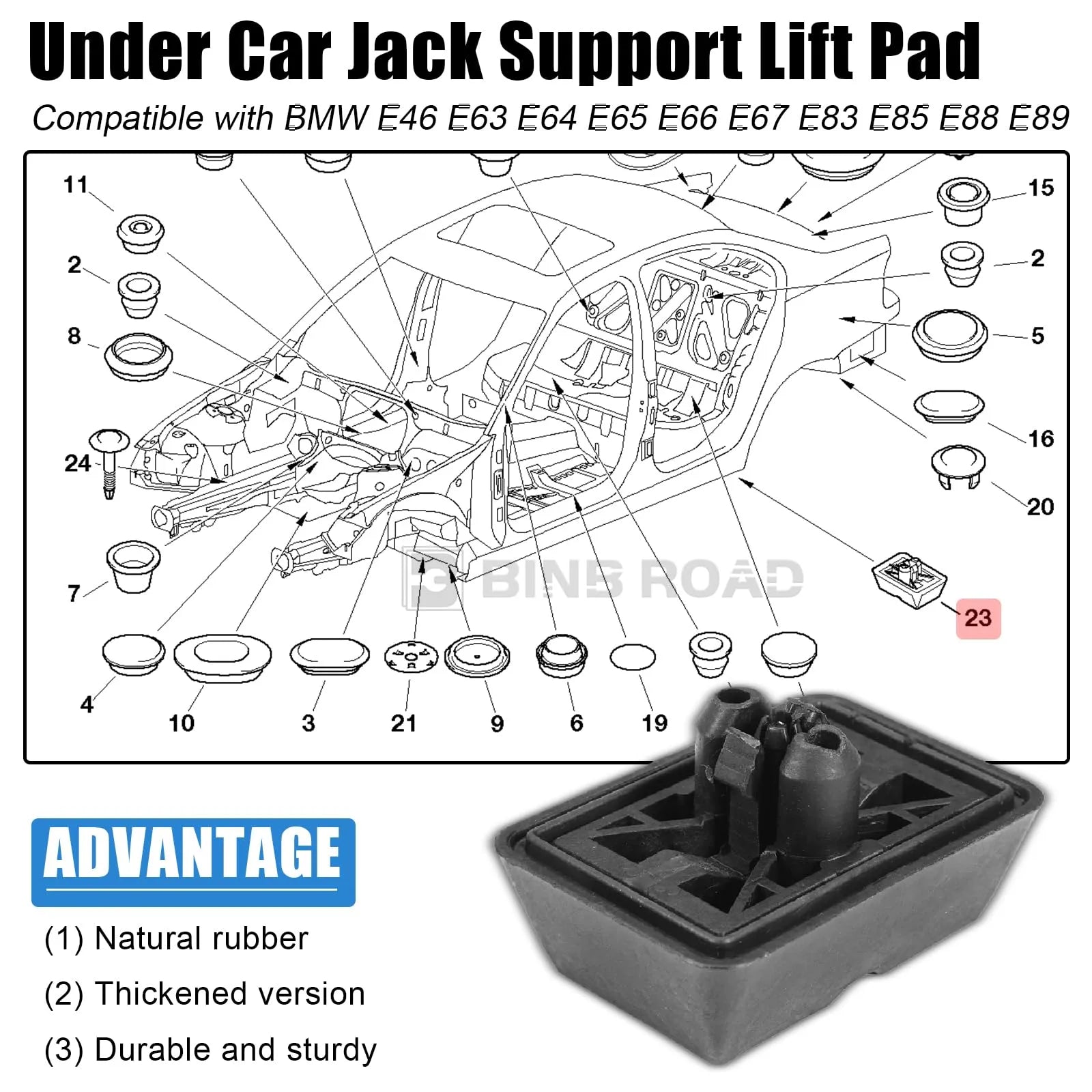51718268885 Under Car Jack Support Lift Pad