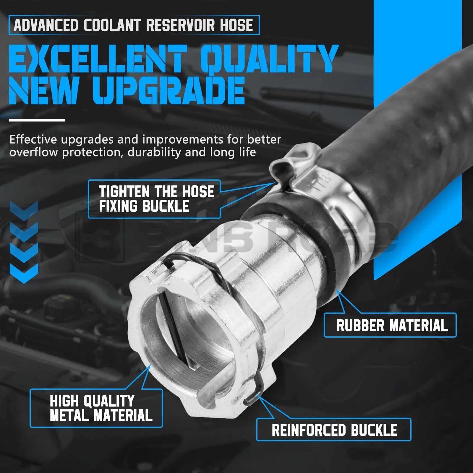 17128602599 Coolant Reservoir Hose Replacement for BMW 530i 540i 740i G30 G12