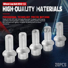 M14 x 1.5 Wheel Lug Bolts Nuts 0009904907