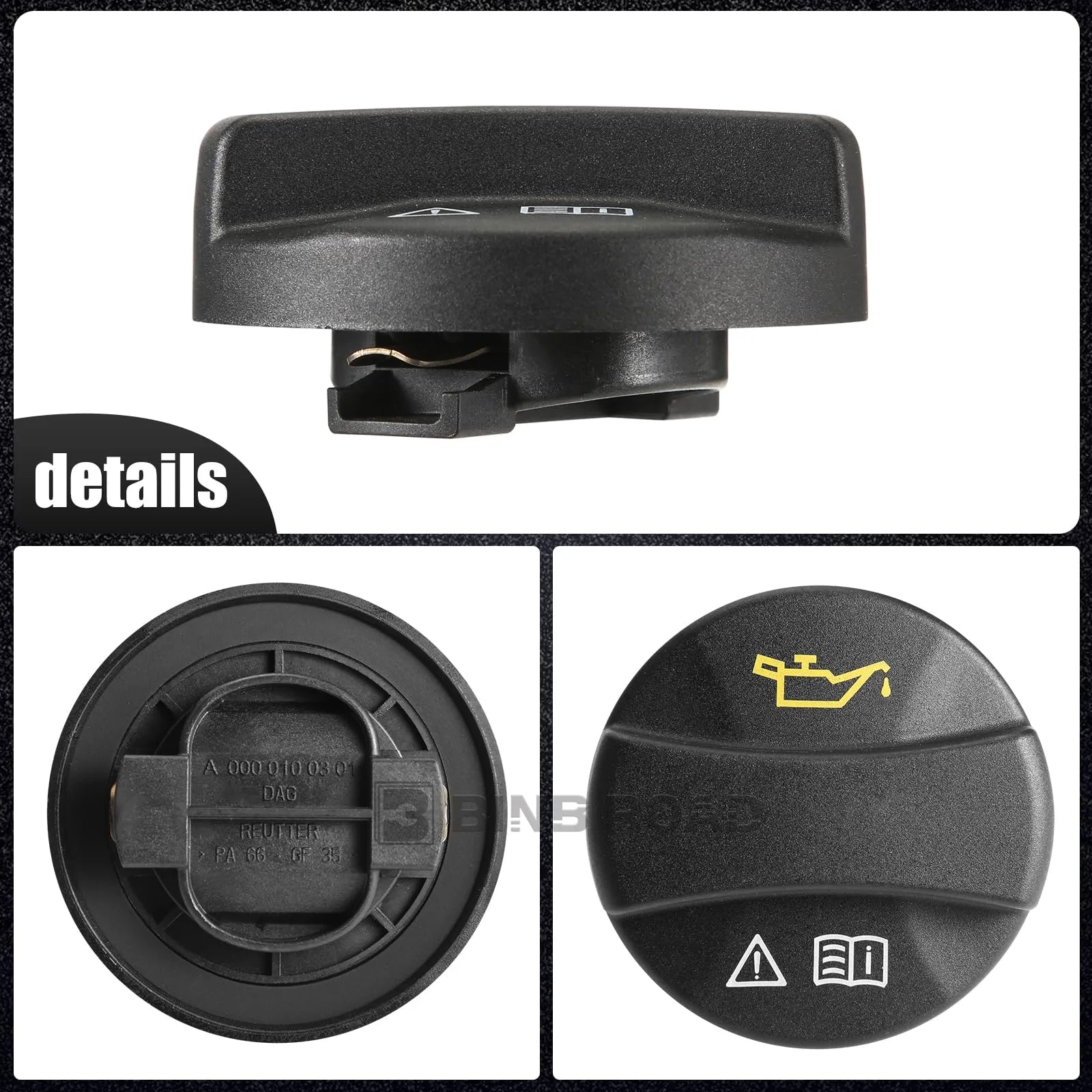 US 0000100301 0000101685 0000180702 Engine Oil Filler Cap