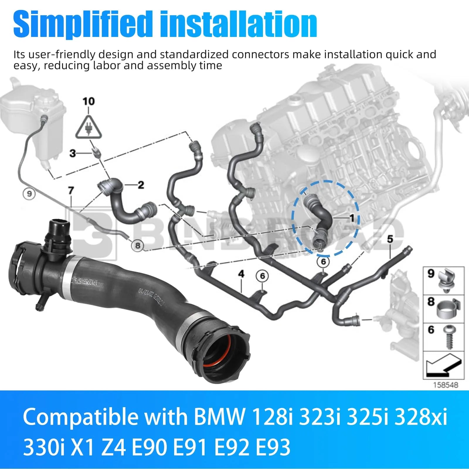 17127531579 Upper Radiator Coolant Hose