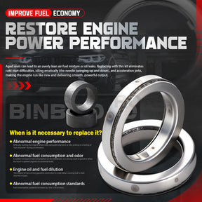 13537591006 + 13537577649 12Pcs Fuel injector Gasket Ring & Element