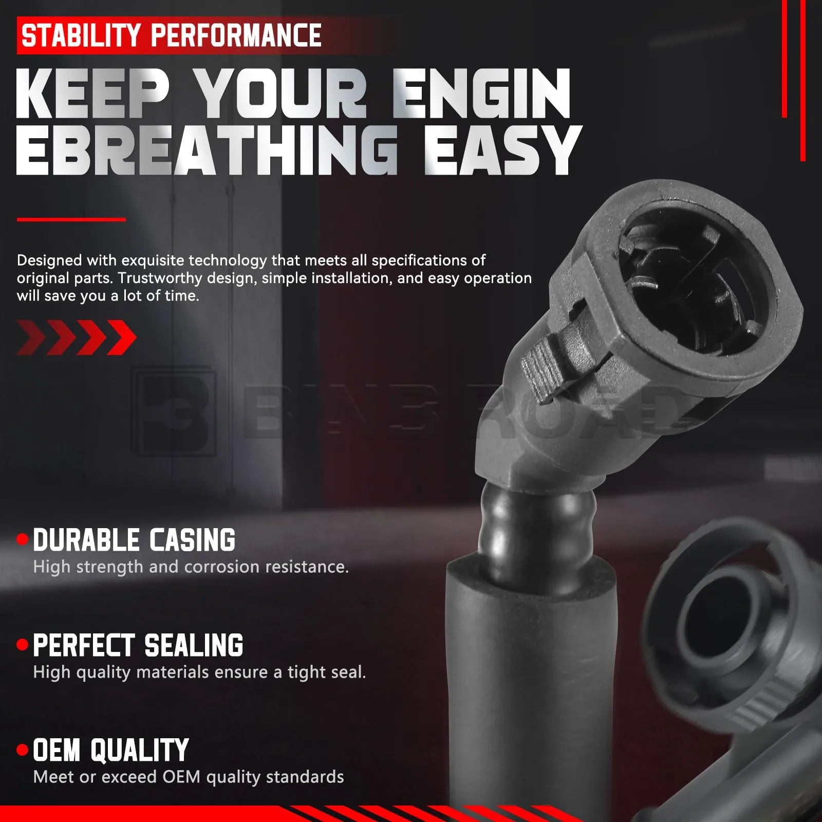 5-teiliges Kurbelgehäuse-Entlüftungsventil- und Entlüftungsschlauch-Kit 11617504536 + 11611432559 + 11157532649 + 11617504535 + 11617501566 