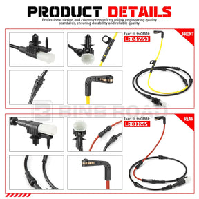 LR045959 + LR033295 Front and Rear Brake Pad Wear Sensor