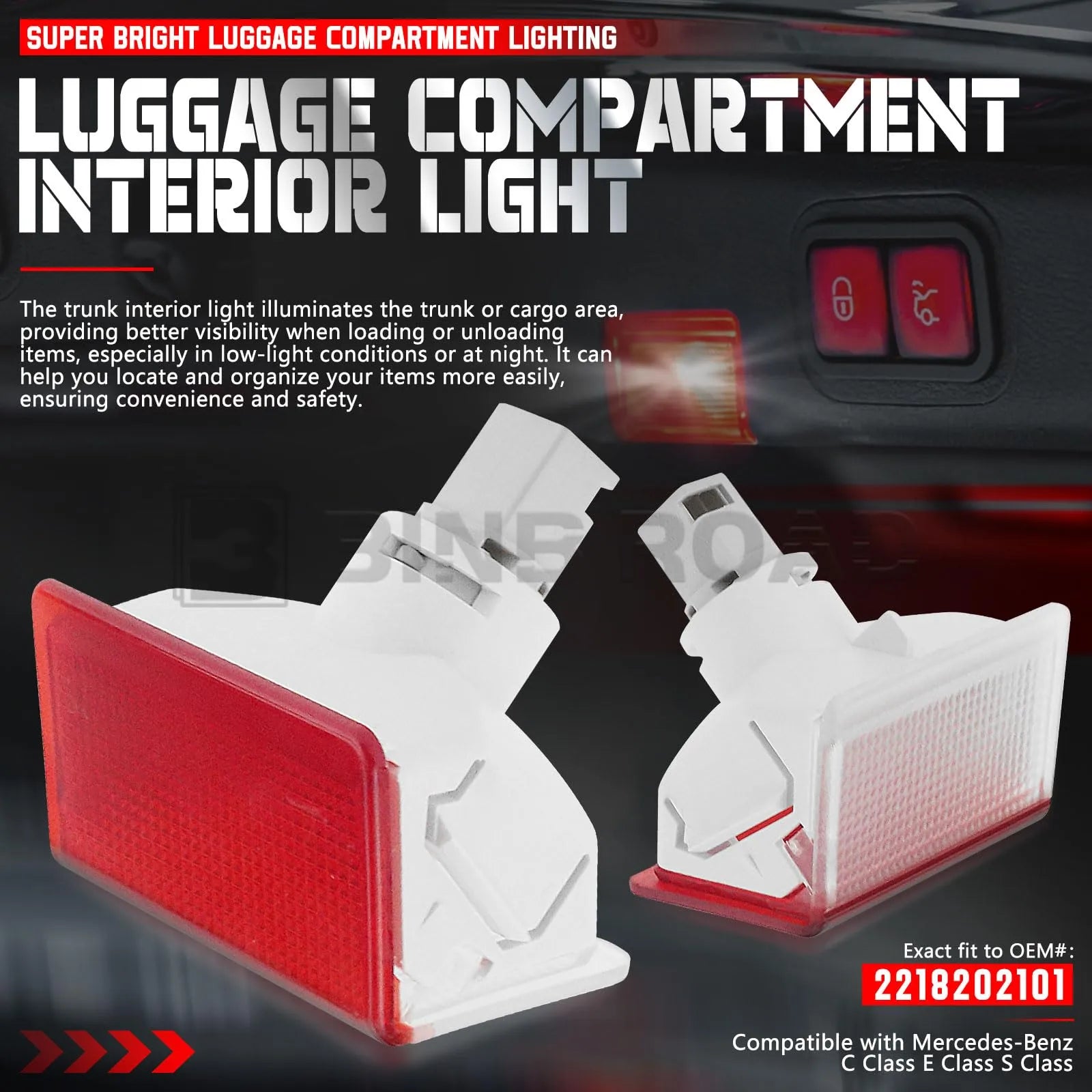US 2218202101 Trunk Luggage Interior Light