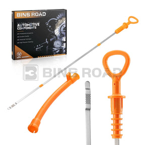 06A103663C + 06B-115-611R Engine Oil Fluid Dipstick and Oil Dipstick Funnel Tube