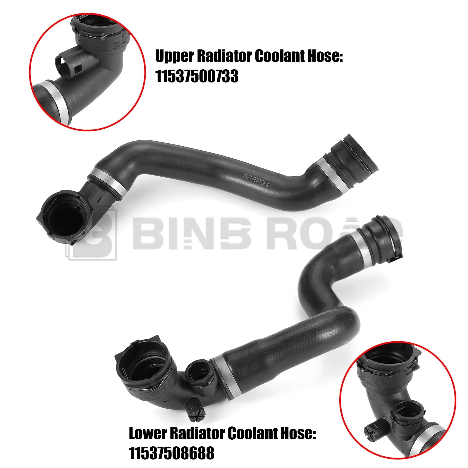 11537500733 Upper + 11537508688 Lower Radiator Coolant Hose