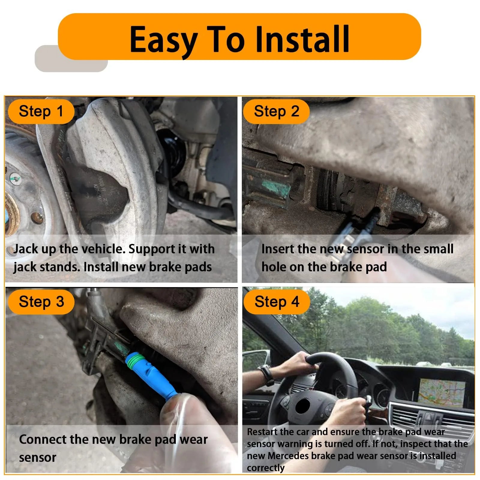 US 1695401617 Front Rear Brake Pad Wear Sensor