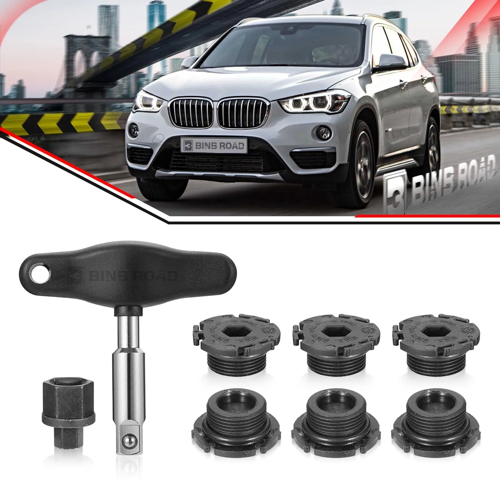11137605018 1 Set Engine Oil Pan Drain Plug with Install Tool